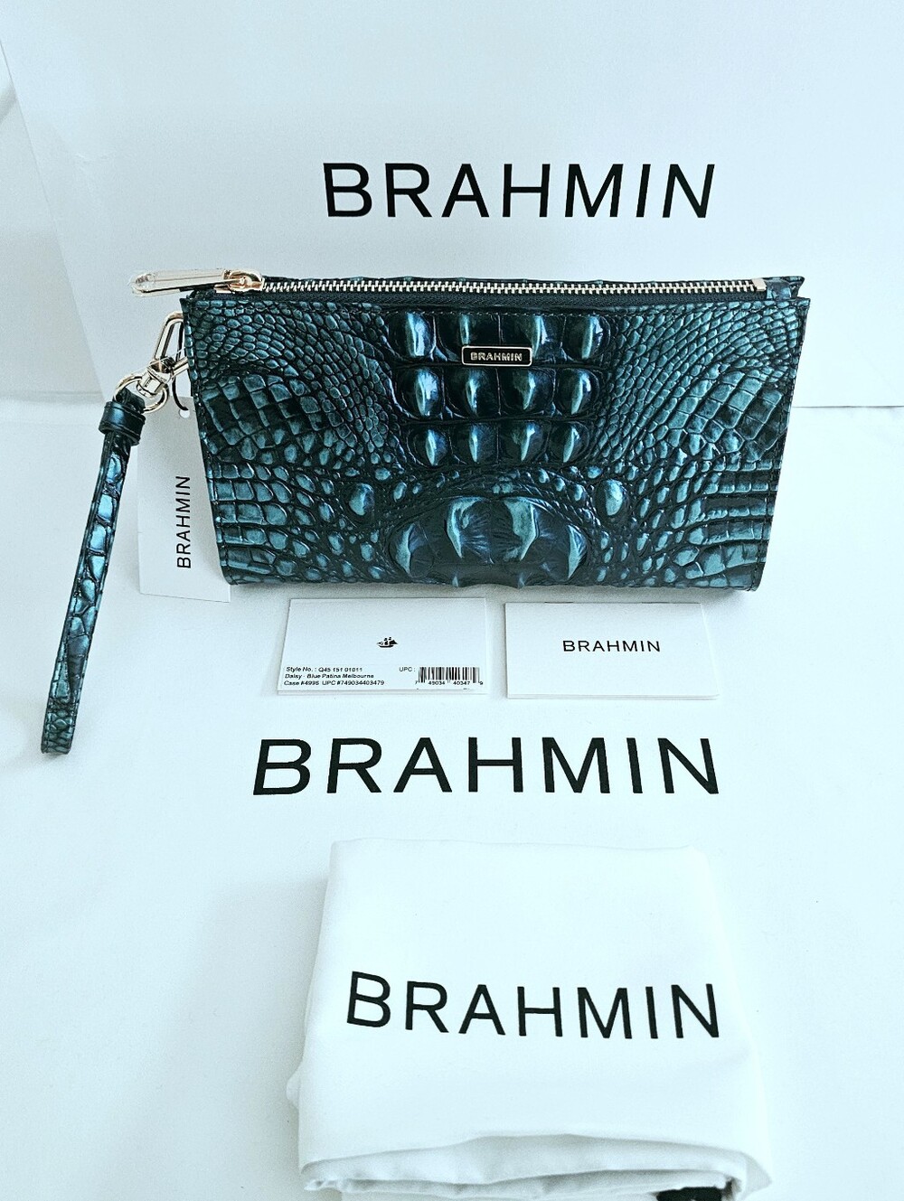 NWT Brahmin BLUE PATINA Daisy
